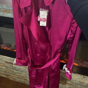 polyester cranberry rose light jacket by INC.